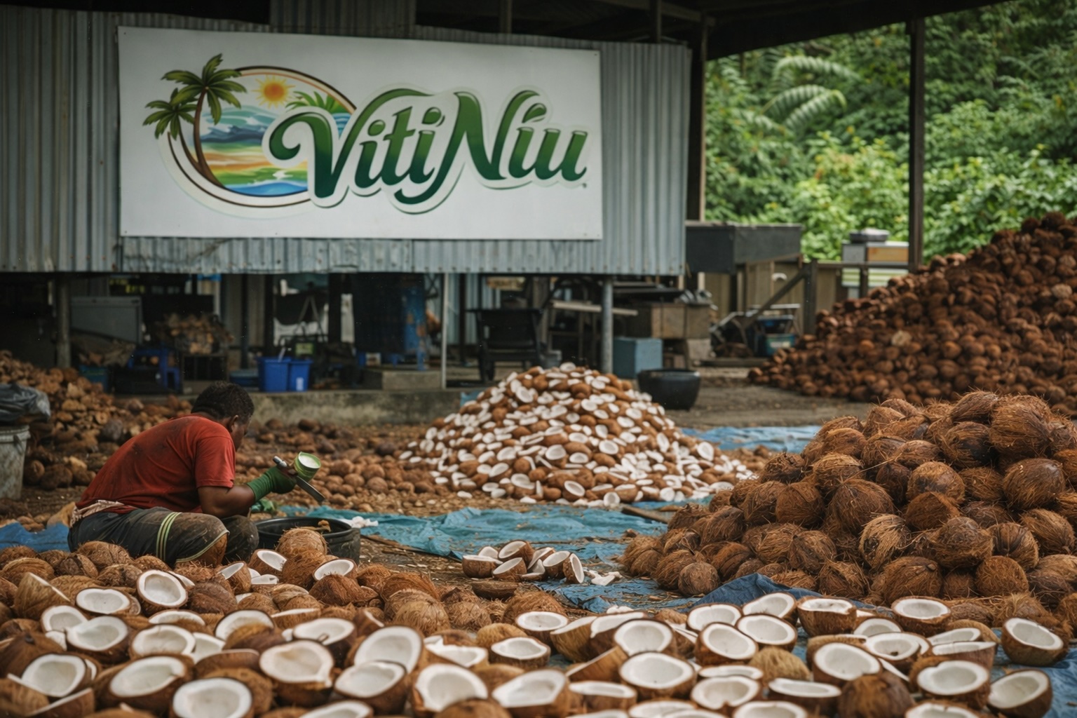 VitiNiu coconut processing and production environment in Fiji